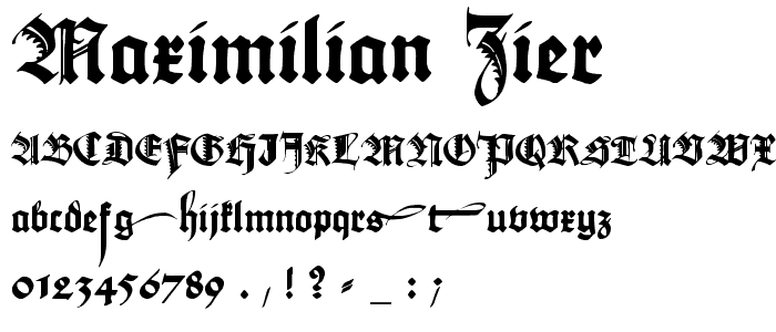 Maximilian Zier font